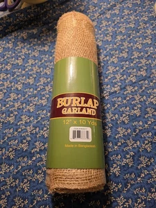 Sackleinen Girlande, NEU 12 Zoll breit x 10 Yards - Bild 1 von 3