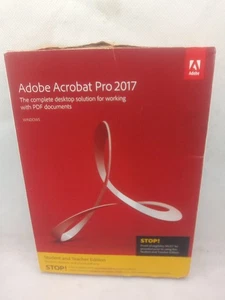 Adobe Acrobat Pro 2017 Student Teacher Edition - Disc Version *NEW w/ BOX DAMAGE - Picture 1 of 4