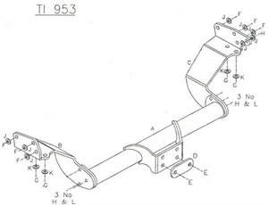 Towtrust Fixed Flange Automotive Towbar For Isuzu D-Max Pick Up 2004 To 2012 - Picture 1 of 8