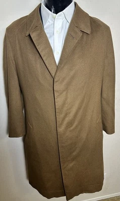 Abrigo marrón cachemir 100 % puro Ermenegildo Zegna para hombre (39 corto) Foto 1 de 4