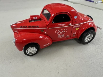 Precision Miniatures Willys Gasser Diecast Red 1941 K.S Pittman Model Car 1:18 - Image 1 of 4