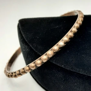 Taxco Sterling Silver Bangle Bracelet with Dots Signed TH-185 15.7g 925 - Bild 1 von 6
