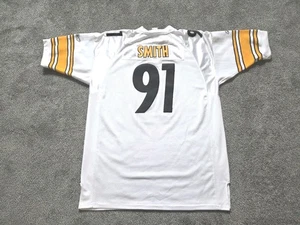 Aaron Smith Trikot Pittsburgh Steelers Reebok Stitched weiß Größe 54 (LESEN) - Bild 1 von 12