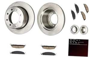 14.09in Rear Brake Kits, Brake Rotors and Ceramic Brake Pads Compatible with - Photo 1/8