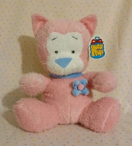 Peluche cane cucciolo rosa vintage buona roba 10” naso blu e fiore - Foto 1 di 12