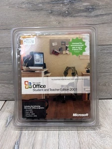 Microsoft Office 2003 Student And Teacher Edition Physical Disc w/ License Key - Afbeelding 1 van 1