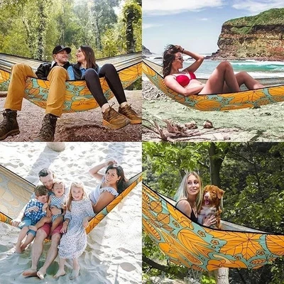 Hamaca de Camping para 1 Persona con Kit Colgante Ligera Viaje al Aire Libre Foto 1 de 4