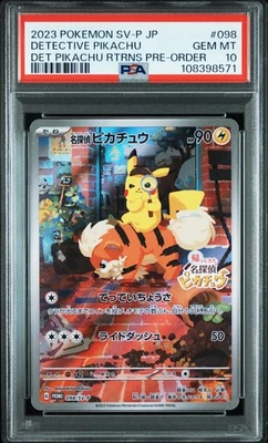 PSA 10 Detective Pikachu 098/SV-P Detective Pikachu Returns Promo 2023 Japanese - Image 1 of 2