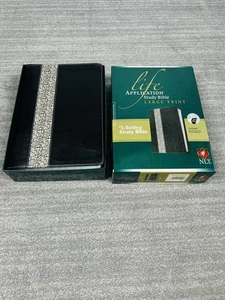 NLT Life Application Study Bible Large Print Tutone NEW NIB Leatherlike - Picture 1 of 9