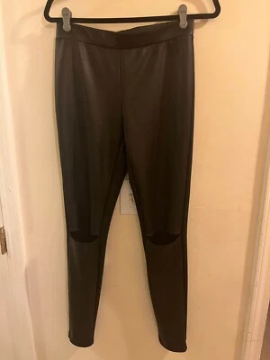 Express 紧身裤女式小号黑色涤纶混纺修身拉伸 — 第 1/4 张图片