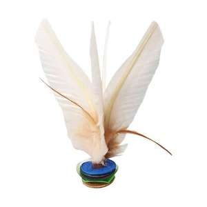2X White Feathers Kick Shuttlecock Fancy Chinese Jianzi Foot Sports Outdoor Game - Picture 1 of 12