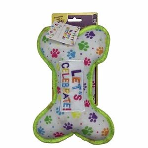 Giocattolo cane osso festa 8" festeggiamo (squeaky peluche) regalo compleanno da multipet - Foto 1 di 2