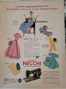 Necchi Nähautomat 1954 ich kann alles machen Vintage Anzeige - Bild 1 von 1