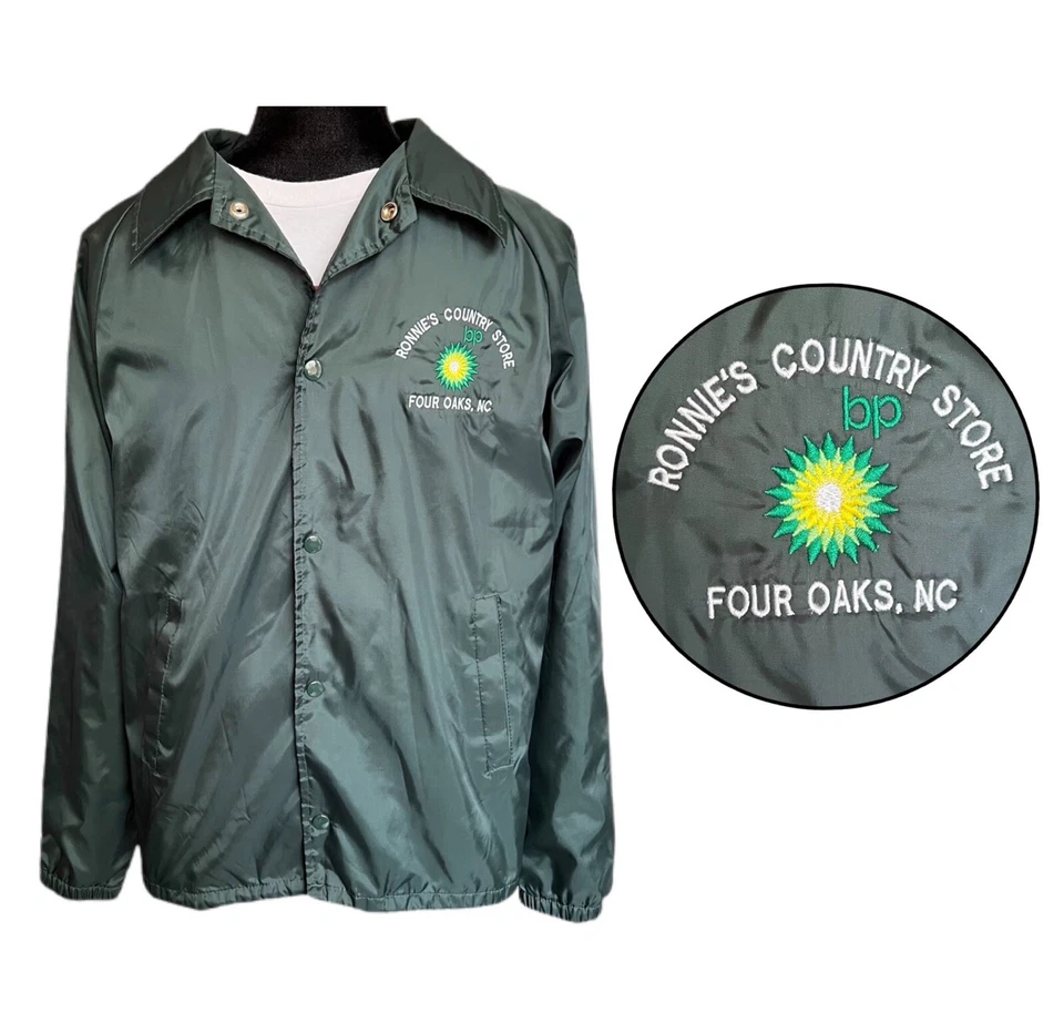 Vintage BP Gas Station Jacket 90s Ronnie's Country Store Windbreaker - Size M - Image 1 of 4