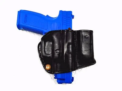 Holster and Mag Pouch -OWB Leather Belt Holster Fits Springfield Armory XD-45,4" - Image 1 of 4