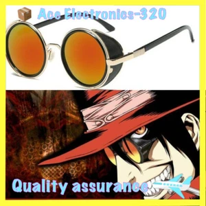 HELLSING Alucard Vampire Hunter Tailored Glasses Orange Sunglasses Cosplay Prop - Picture 1 of 3