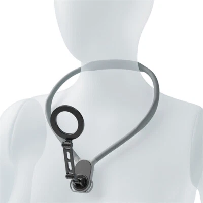 Magnetic Phone Adapter Neck Hanging Bracket Silicone Coating Metal Mount Holder - Image 1 of 4