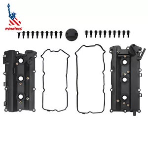 2Pcs Valve Cover Set w/ Gasket & Cap for 03-07 Infiniti FX35 G35 M35 Nissan 350Z - Picture 1 of 13