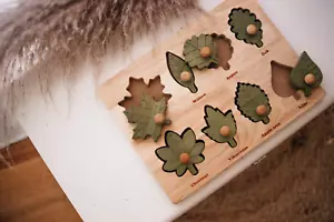 QToys USA Montessori Leaf Puzzle - Picture 1 of 5