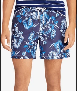 Polo Ralph Lauren Traveler Bañador Floral Talla Grande Forrado Azul - Imagen 1 de 10