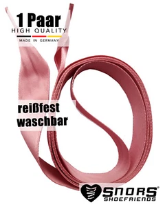 SNORS Schnürsenkel flach SATIN ALTROSA 75-130cm 10+16mm Satin Schuhband reißfest - Bild 1 von 6