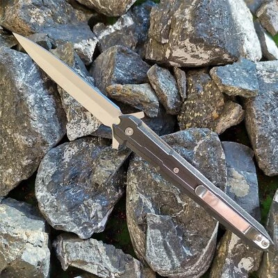 Slim and Lightweight Outdoor Combat Hiking Camping Diving Sharp Folding Knife - Image 1 of 4