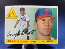 1955 Topps Baseball Card Harry Elliott #137 St. Louis Cardinals