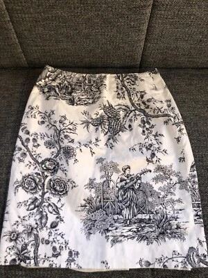 Saia Steven Stolman Feminina Tamanho 2 Linho Reto Forrado Fecho com Zíper - Imagem 1 de 4