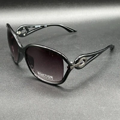 Kenneth Cole Reaction KC1232 Butterfly Sunglasses Black Gradient 61-16-125 NWOT - Image 1 of 4