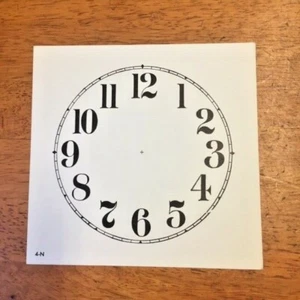 Spare cream paper clock dial 4 " Any Brand .Arabic numerals - Picture 1 of 1