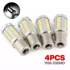 4x 1156 BA15S 33SMD Innenraum LED Glühbirne Heckbremse Rückfahrblinker weiß - Bild 1 von 12