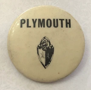 Early PLYMOUTH Automotive Pin Badge or Pin-Back Button; Circa 1930's - Picture 1 of 3