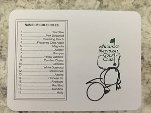Augusta National Golf Club Course Scorecard MASTERS Signed THONGCHAI JAIDEE - Picture 1 of 2