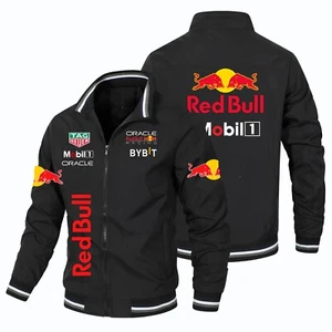 RED BULL Racing Jacket Rain Windbreak F1 Mens Ladies Unisex Free Post Black - Picture 1 of 9