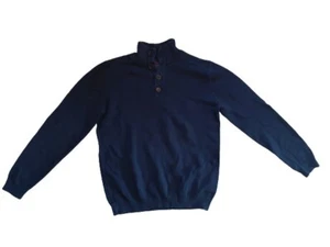 ESPRIT Blue Sweater solid size L Cotton men - Picture 1 of 6