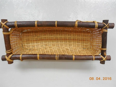 Large Twig & Wicker Basket Wall Hanging Cabin Decor Cover
