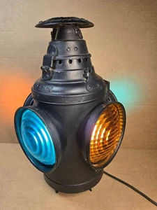 Vintage Antique Dressel Railways Works Switch Lamp B&L E. R. R. Working Well - Picture 1 of 13