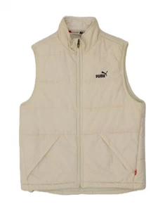PUMA Mens Padded Gilet UK 36 Small Off White Polyester BM04 - Picture 1 of 3