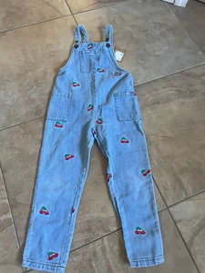 Mono Mini Boden Niñas Pequeño 4-5 Denim Navidad Bordado - Imagen 1 de 3
