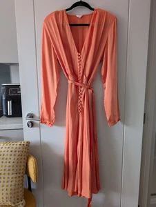 Glowing Orange Satin Meryl Ghost London Dress Size XL Size 16 - Picture 1 of 7