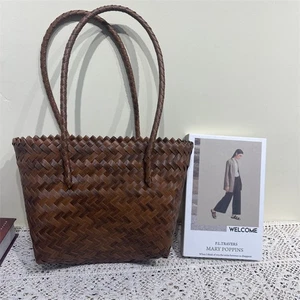 Large Capacity Straw Woven Bag Open pocket Beach Bag Trendy Waterproof Bag - Picture 1 of 8