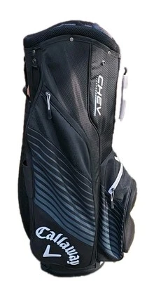 Callaway Golf Bag Solid Black  CHEV 14 Cart 14-Way Top Solid Pre Owned - Image 1 of 4