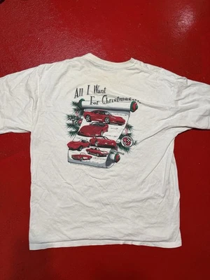 Camiseta De Colección Museo Corvette Para Hombres 2XL Blanca Lista de Navidad Gráfico Retro Foto 1 de 4