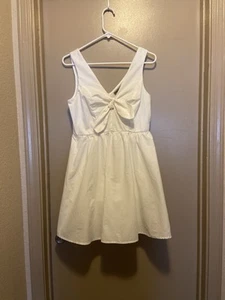 Bailey Blue Sun Dress. Med. Bright White With Built In Petticoat Marilyn Monroe! - Picture 1 of 9