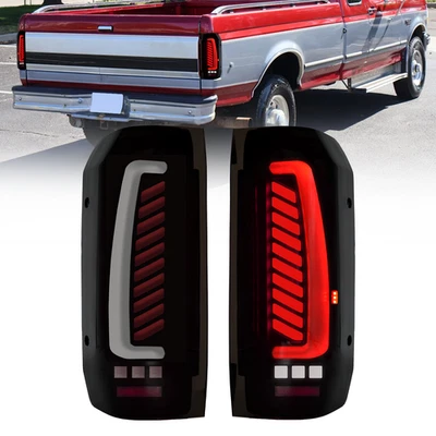 Smoked LED Rear Tail Lights Lamps For 1989-1996 Ford F150  F250 F350 Bronco - Image 1 of 4