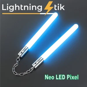Toy Lightchucks Lightning Chucks Lightsaber PVC NEO LED Pixel Blade 85 cm - Picture 1 of 14