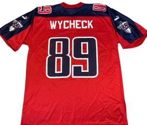VINTAGE Puma Tennessee Titans Jersey Mens L Red Frank Wycheck NFL Football - Picture 1 of 13