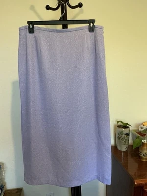 Nueva Falda Para Mujer PLAZA SOUTH Púrpura Paisley Recta y Lápiz Midi Forrada Talla 18 Foto 1 de 4