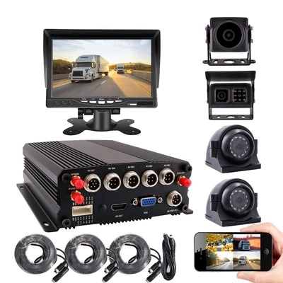 4CH GPS 4G WiFi 1080P Truck DVR MDVR Video Recorder APP Remote View IP68 Camera - Image 1 of 4