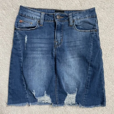 Falda vaquera elástica envejecida Hudson 14 para niña Foto 1 de 4